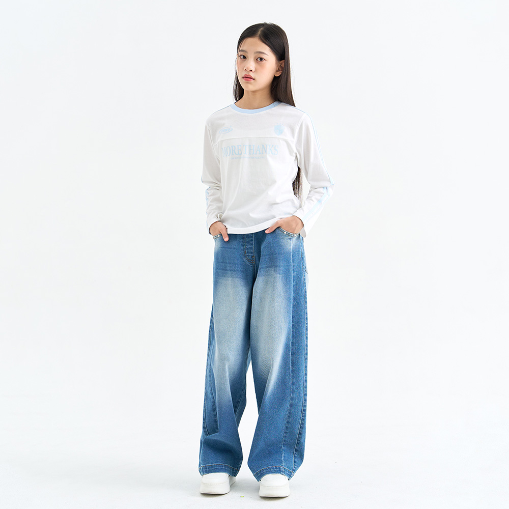 더데이걸 스터드 장식 배럴 레그 팬츠 TGTJ26106 - 상품 이미지