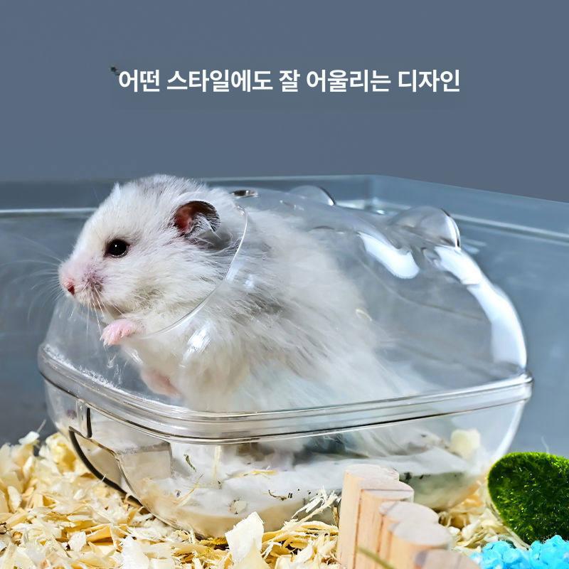 햄스터용품 은신처 골든 아크릴 햄스터데크 발판 화장실 중형 - 상세 이미지 5