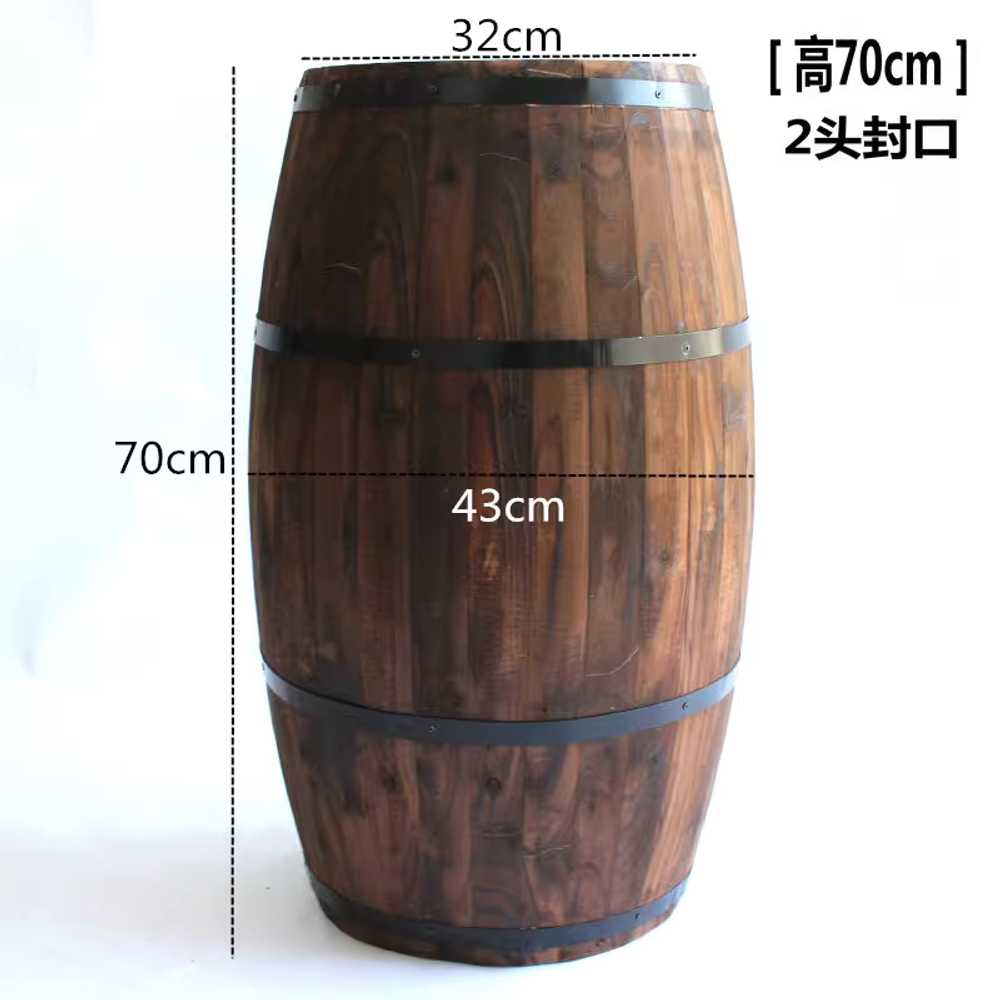 장식 오크통 우드 전시 오픈 맥주통 보관 배럴 소품 높이 60cm 오픈형 이미지 7