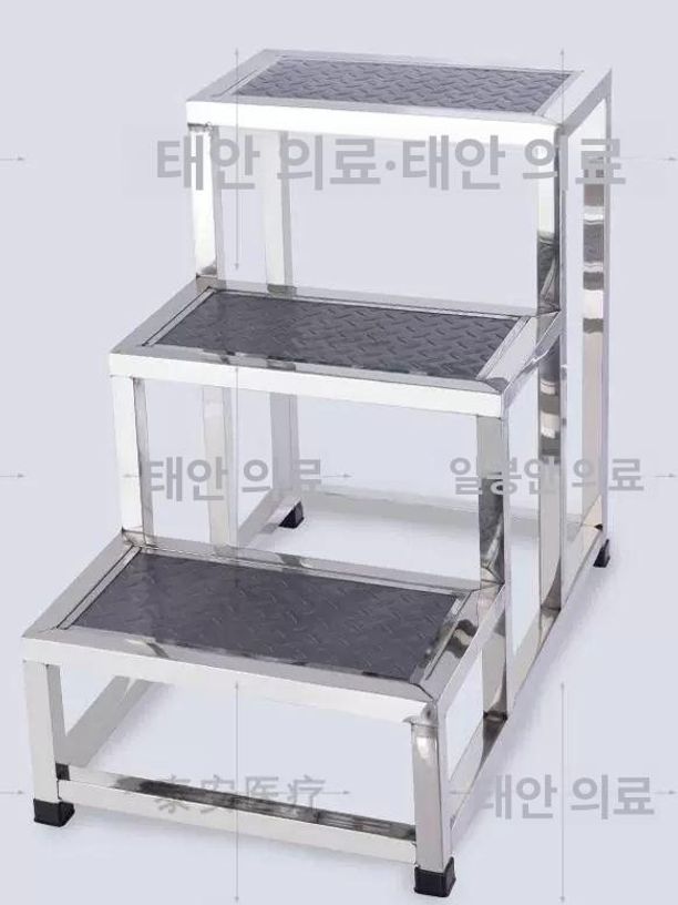 철제 발판 이동식 계단식 스텐 논슬립 디딤대 계단 대형 전강 도트 소형 3단 201 - 상세 이미지 4