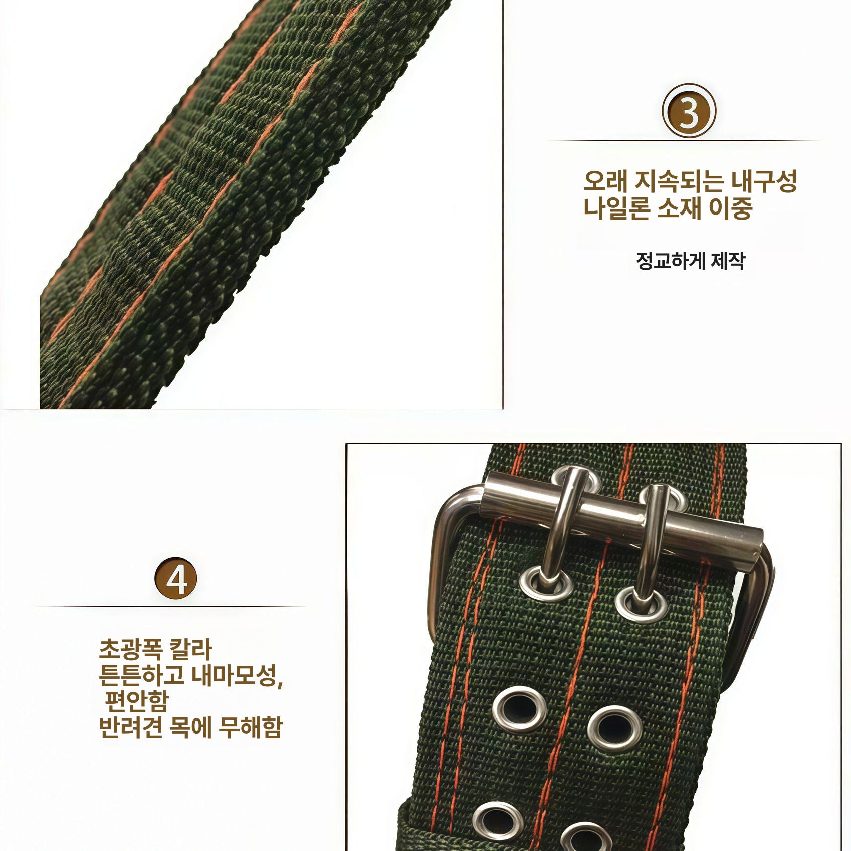시골개 리트리버 리드줄 진돗개 대형견 쇠줄 쇠사슬 목줄 프리미엄블랙 소형 너비 2cm 단일 행 버클 5.0kg이하 - 상세 이미지 4