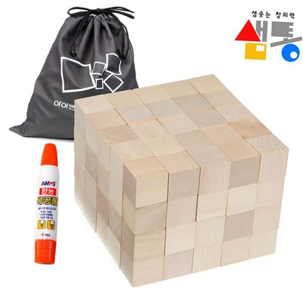 원목 목재 쌓기 블록 교육용 정육면체 블록 자작 나무 - 상품 이미지