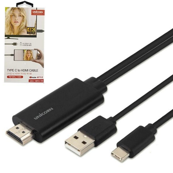 스마트폰 c 타입 미러링 케이블 유선 hdmi 미러링 케이블 디스플레이 - 상품 이미지