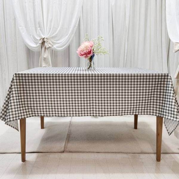 주방테이블 방수 식탁보 행사용 방수 테이블보 가정용 파티용 직사각 체크