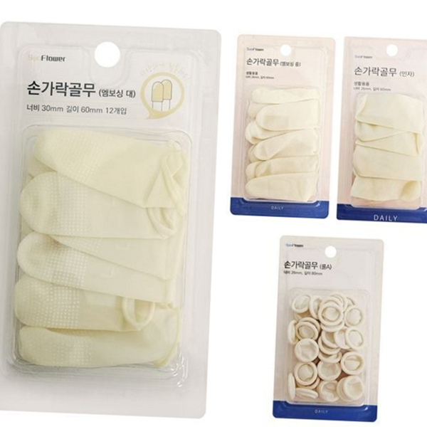편안한 손가락 골무 미끄럼 라텍스 골무 다용도 작업 용품 고무 - 상품 이미지