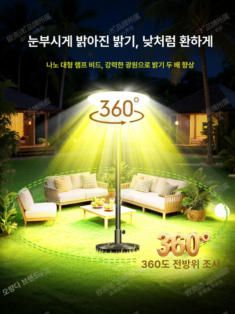 태양광 태양열 센서등 야외 잔디등 일체형 투광기 투광등 5m + 18000w 모델 360도 - 상품 이미지