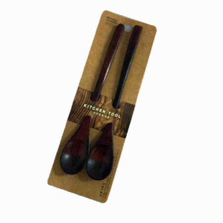 더굿샵협력사 올몰 옻칠 롱 티스푼 2p 우드숟가락 요플레스푼 아이스크림숟가락 커피스푼