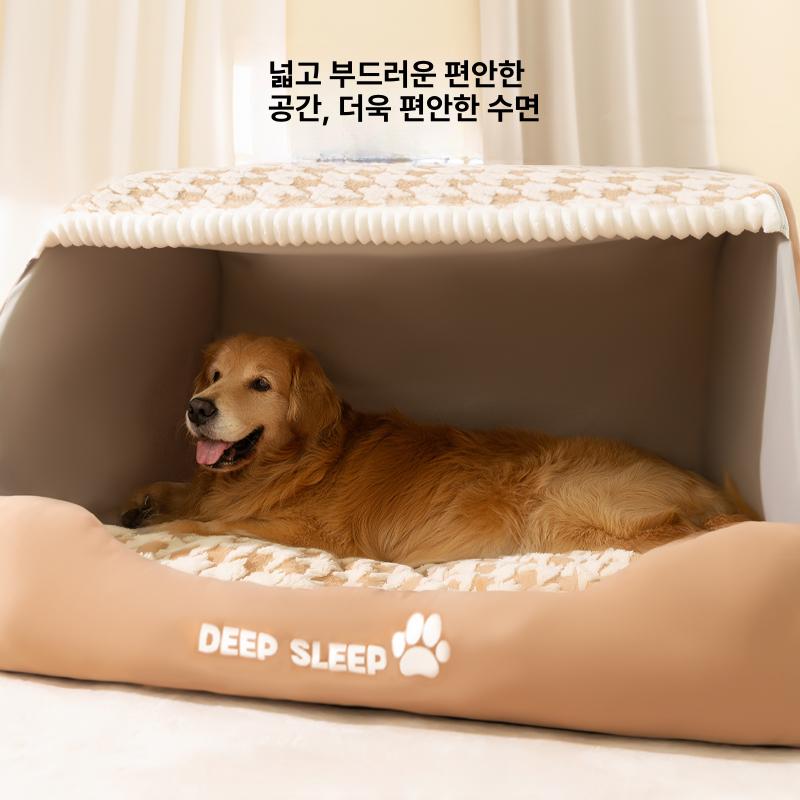 길고양이 캠 실외 방한 대형견 강아지 로미베어 텐트 로미브라운 XL - 상세 이미지 3