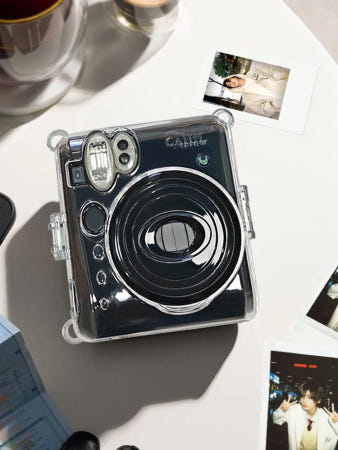 [해외]즉석 카메라 케이스 미니50s 호환용 커버 하드형 즉석용 레인보우