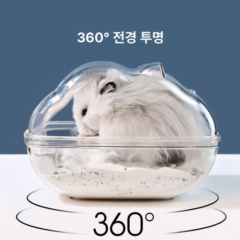 햄스터용품 은신처 골든 아크릴 햄스터데크 발판 화장실 중형 - 상세 이미지 3