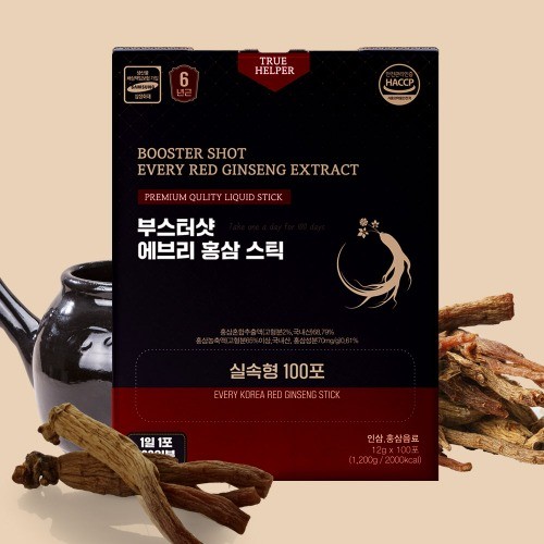 에브리 홍삼스틱 100포 부스터샷 대용량 건강 선물세트 - 상품 이미지