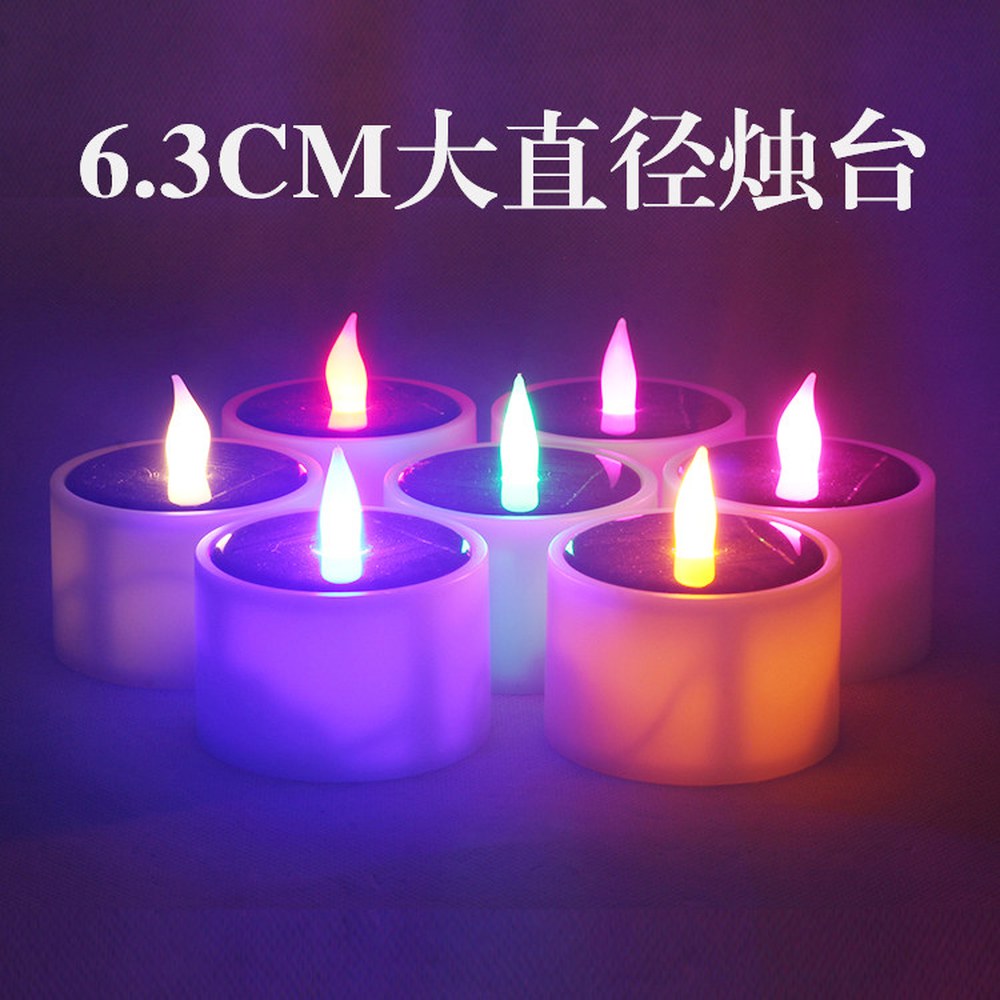 파라핀 전자양초 캔들 카 태양광 촛불 LED초 시뮬레이션 LED촛불 배터리 이트 방수 노란빛 할로윈 태양광 캔들 노란빛 - 상세 이미지 3