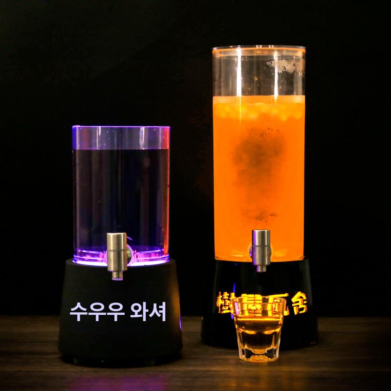 음료 디스펜서 맥주 카페 레스토랑 칵테일 업소용 생맥주 1.5L 사각 옐로우 무광 아크릴 - 상세 이미지 5