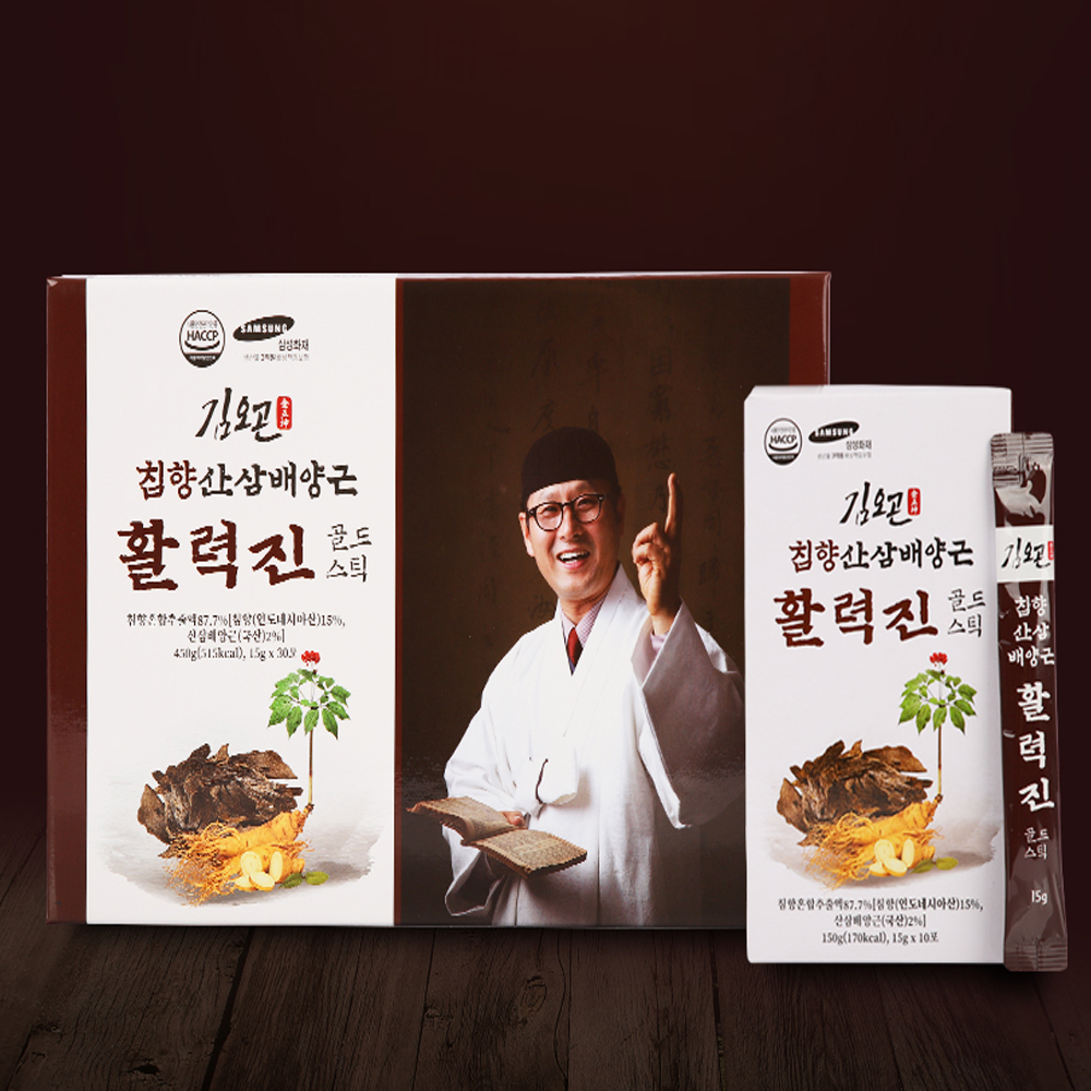 골드스틱 김오곤 침향/녹용 산삼배양근 활력진 30포 선물세트 x 2BOX - 상품 이미지