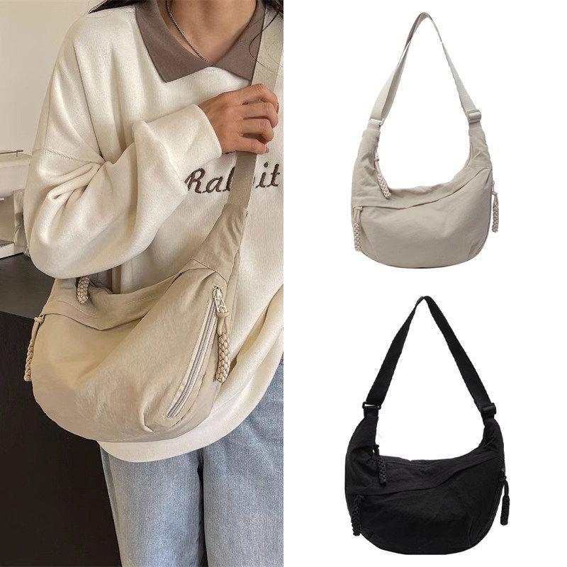 여성 나일론 크로스백 만두백 가벼운 숄더백 호보백 여행 보조가방 bying24 - 상세 이미지 2
