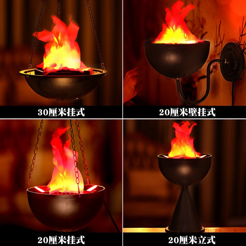 장식 호텔 라이트 3D 화로체인A 촛불 램프 불기둥 주광색 모닥불 감성 화로체인A - 상세 이미지 3