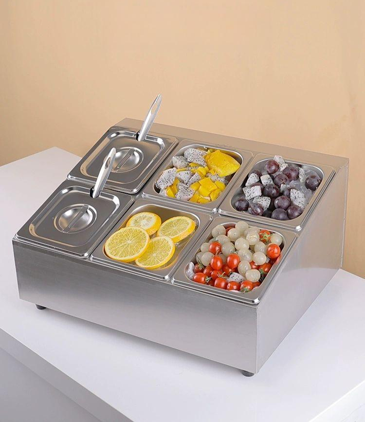 냉장고 바트 스텐 얼음추가 랙 재료 뷔페 용기 밧드 통 아이스 큐브 포함 패키지 8 - 상품 이미지