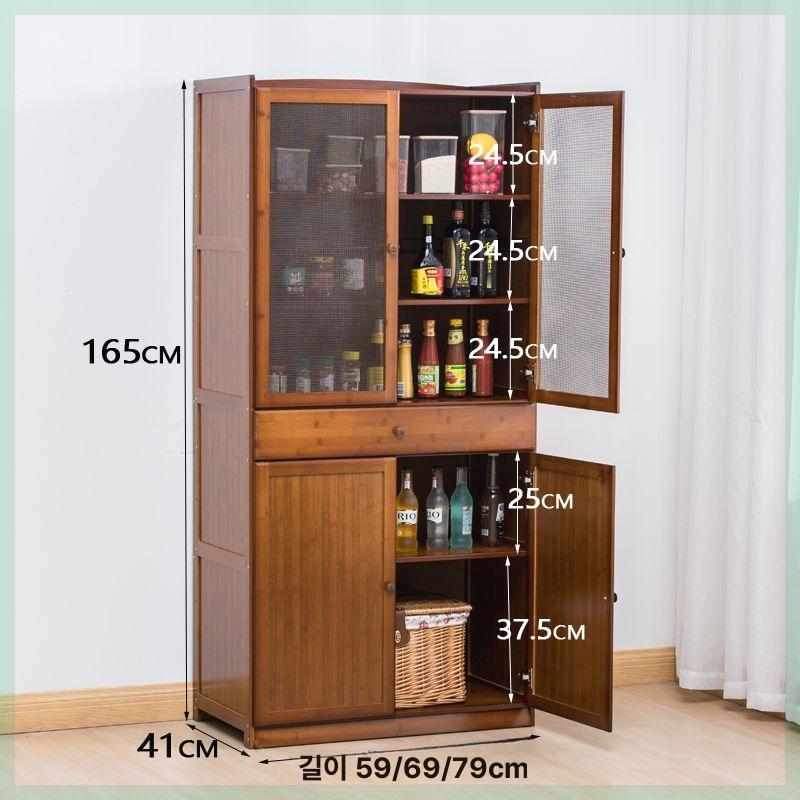 원목 선반 조립식 우드장 틈새 서랍형 나무 다용도 거실 내추럴 컬러 6칸 89단 금강망 - 상세 이미지 2