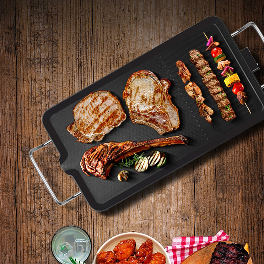 올위버 전기그릴 고기 전기불판 삼겹살 굽는기계 와이드 그릴팬 고기불판 전부침기 077