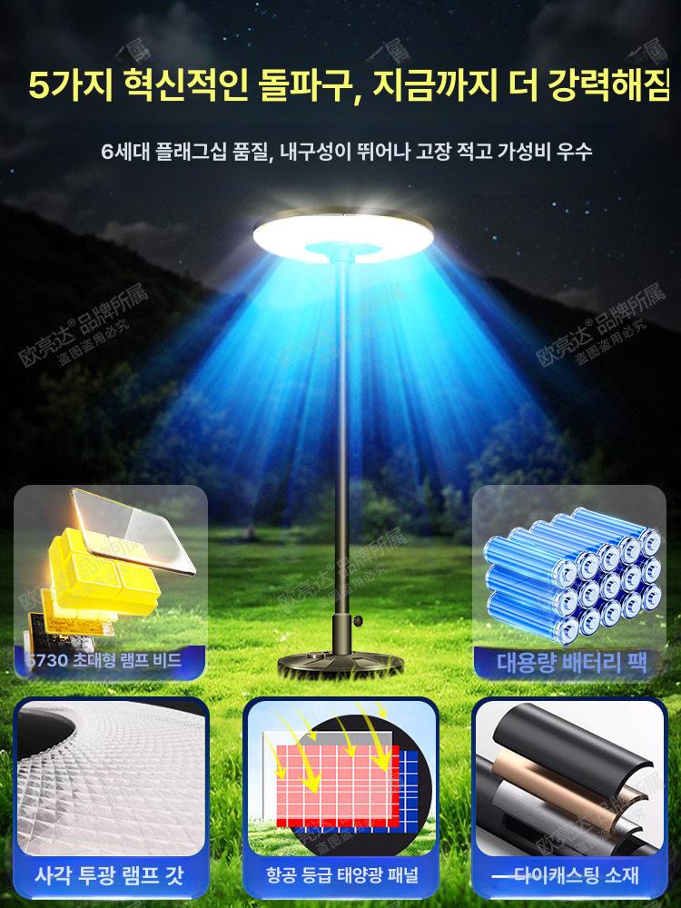 태양광 태양열 센서등 야외 잔디등 일체형 투광기 투광등 5m + 18000w 모델 360도 - 상세 이미지 3