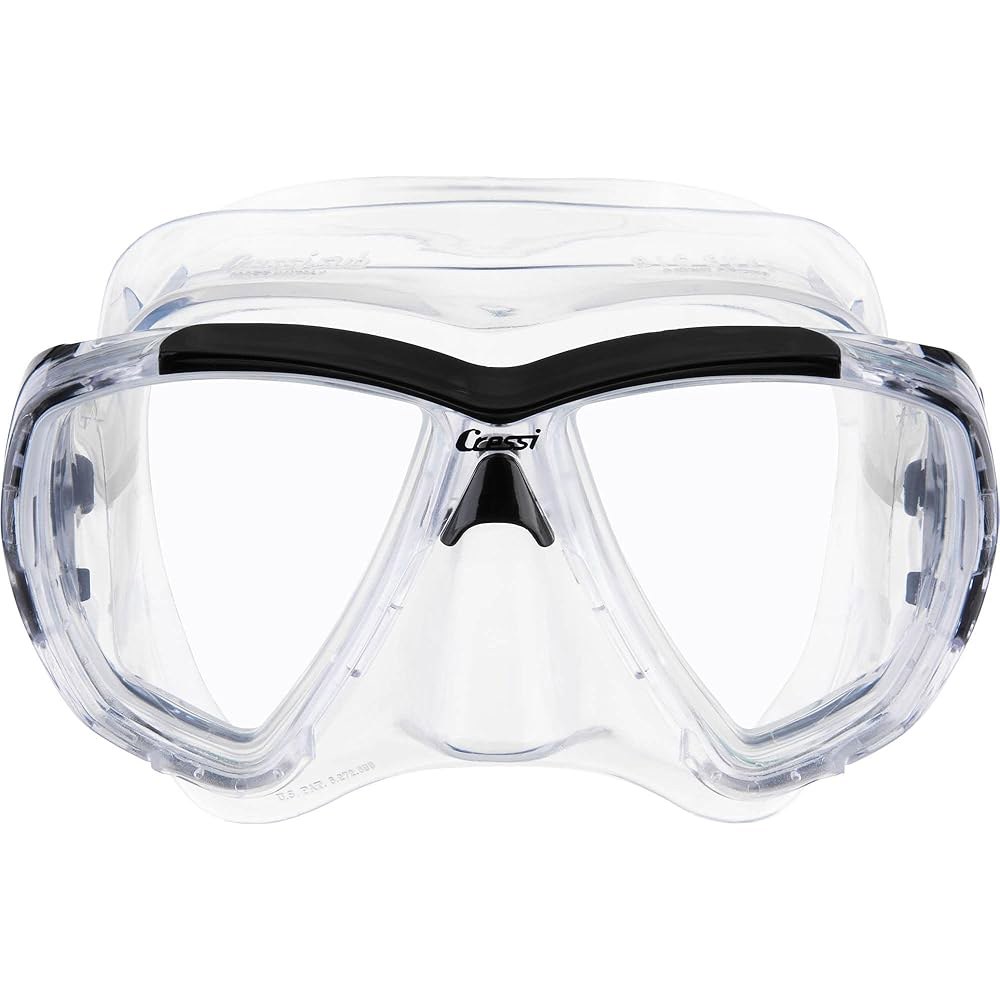 Cressi Big Eyes & Seal 드라이 스노클 마스크 키트, 투명/블랙 Clear/Black - 상세 이미지 2