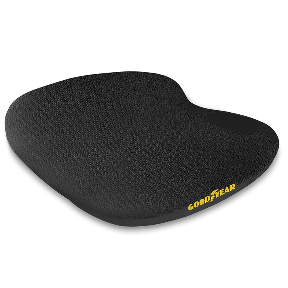 Goodyear 메모리 폼 카시트 쿠션 - 사무실 의자용 젤 시트 쿠션, 꼬리뼈 통증 완화 쿨링 베개, 슬림핏 - 상품 이미지