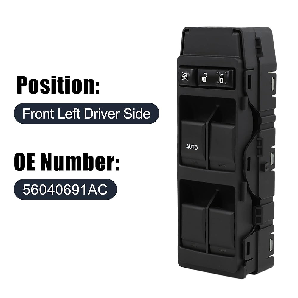 uxcell Master Driver Side 파워 윈도우 56040691AC 스위치 패트리어트용 2007-2010용 지프 캘리버 닷지 교체 컴퍼스 - 상세 이미지 2