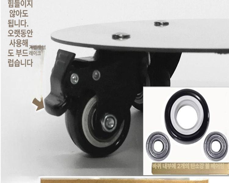 이동식 화분받침대 스테인리스 선반 운반카트 바퀴달린 철제 인테리어 - 상세 이미지 4