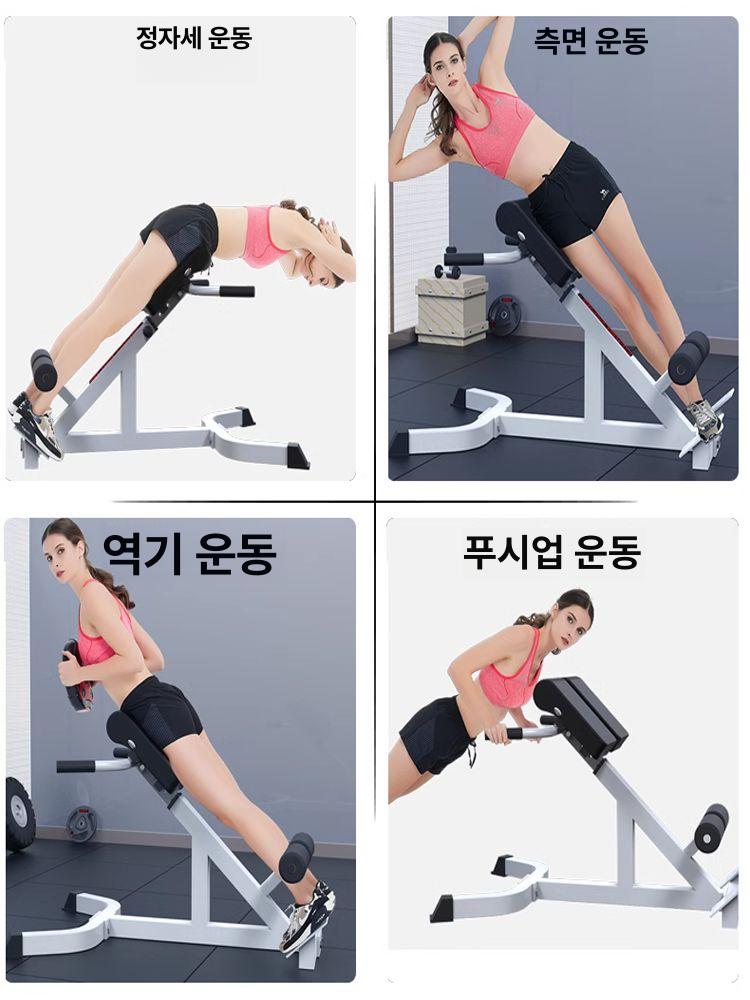 백 익스텐션 기구 피트니스 장비 대퇴이두근 운동 옆구리 펄화이트 - 상세 이미지 3