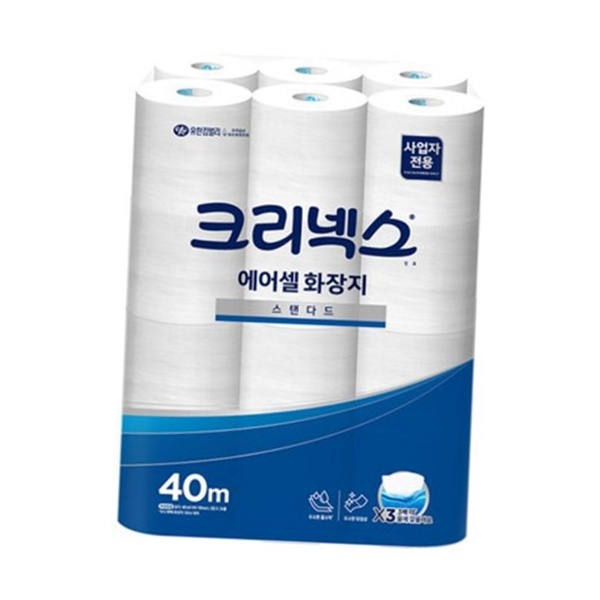 부드러운 롤화장지 에어셀 두루마리휴지 가정용 화장실 3겹 24 - 상품 이미지