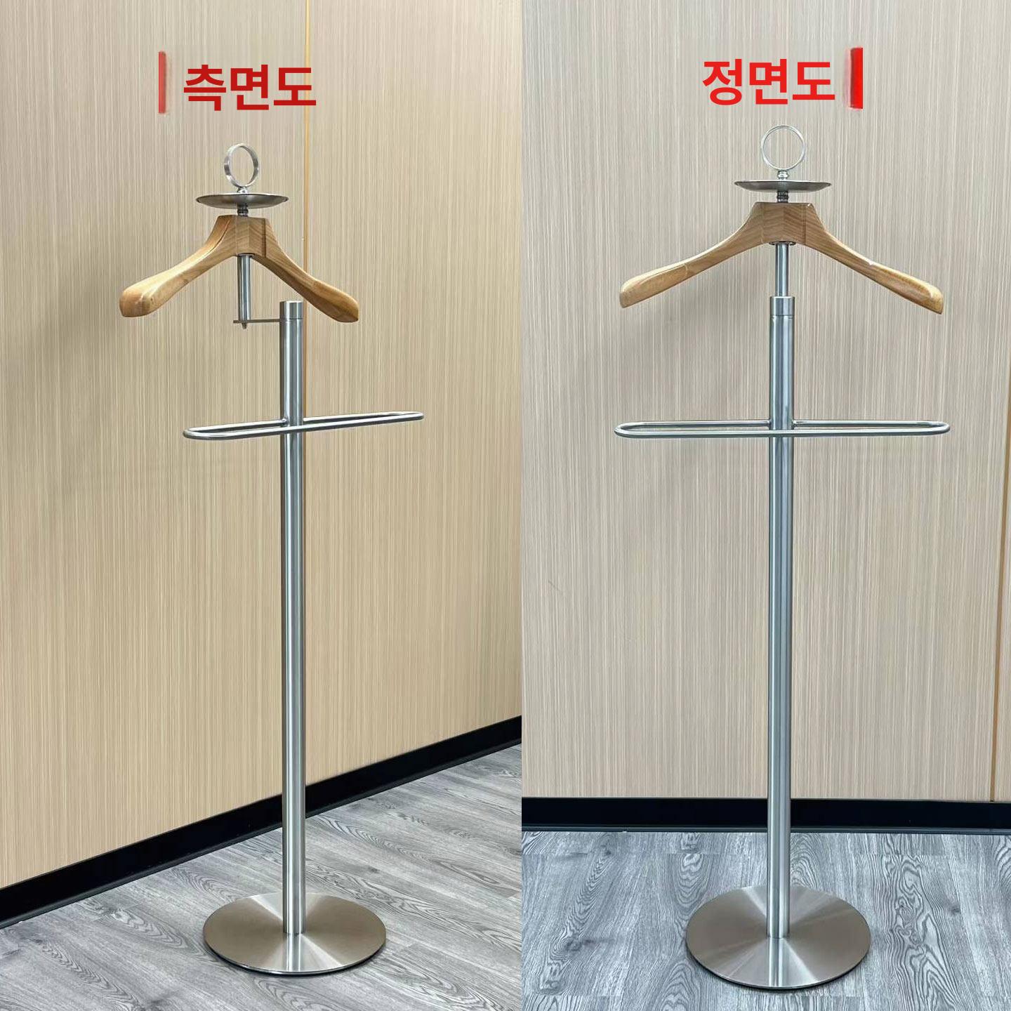 양복 디피 진열대 정장걸이 구김방지 스탠드옷걸이 이동식 J-68 원목 로즈골드 공식 표준 구성 - 상세 이미지 5