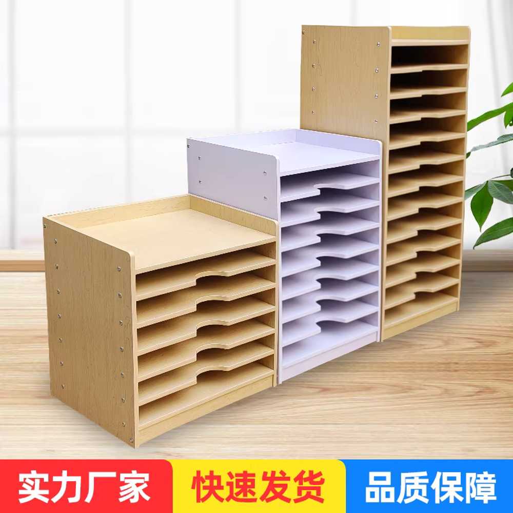 도화지 보관함 선반 합판 진열 그레인 수납함 정리대 60x60x40cm 6단 파티클보드 이미지 7