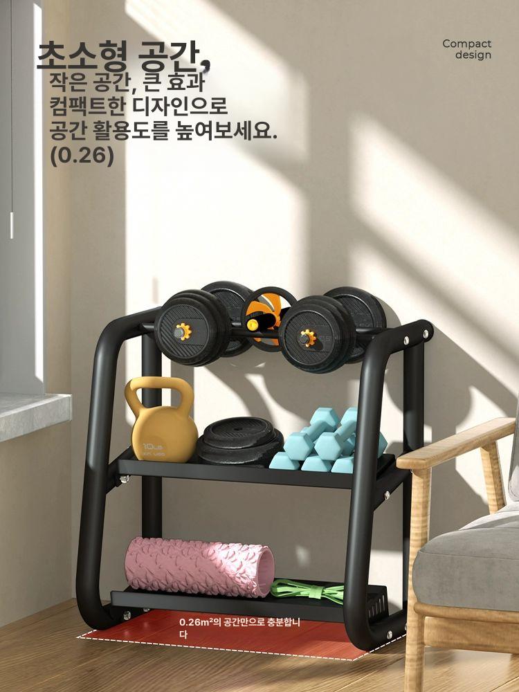 덤벨 정리대 아령 거치대 다용도 가정용 BN 블랙 홈트 블랙 탄소강소재 - 상세 이미지 2