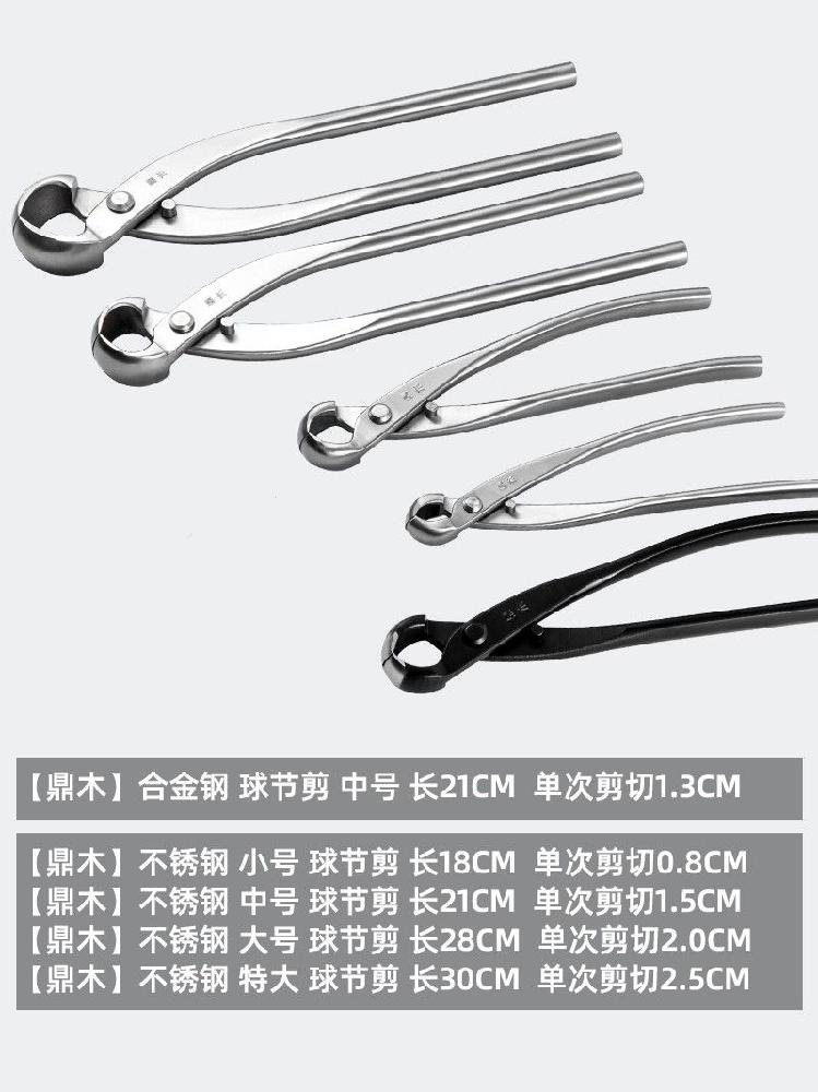 분재가위 혹가위 밑둥 조경 21cm 딩무 스테인리스스틸 뿌리 원예 가지치기 1.5cm Dingmu 초대형 볼 매듭 - 상세 이미지 4