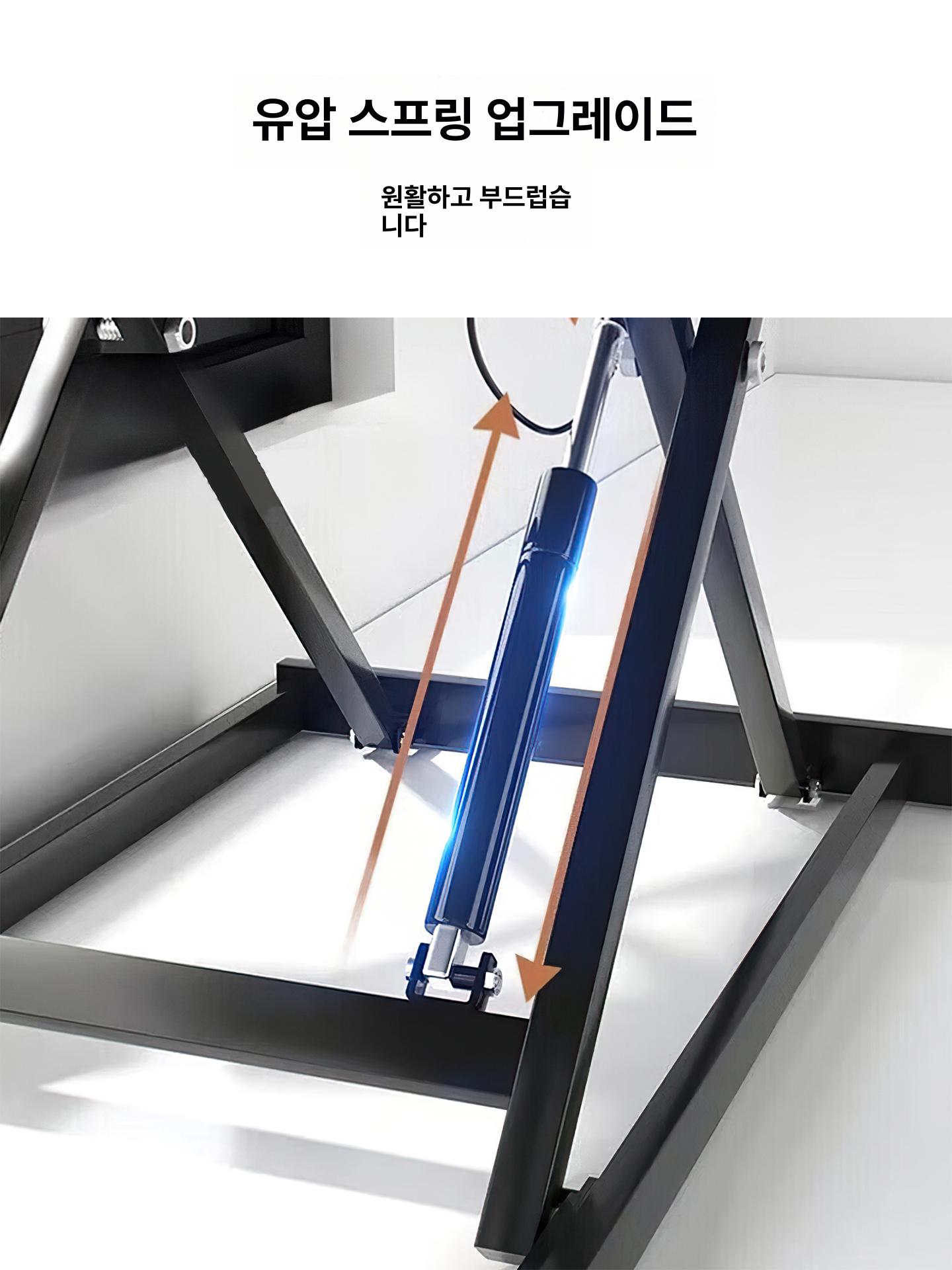 스탠딩 모니터 받침대 듀얼 거치대 사무실 노트북 핸드폰 화이트 80cm - 상세 이미지 3