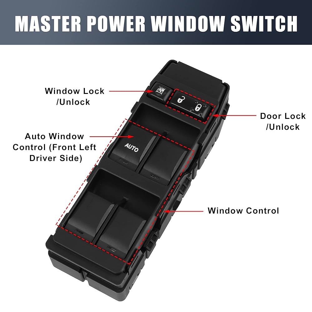 uxcell Master Driver Side 파워 윈도우 56040691AC 스위치 패트리어트용 2007-2010용 지프 캘리버 닷지 교체 컴퍼스 - 상세 이미지 3