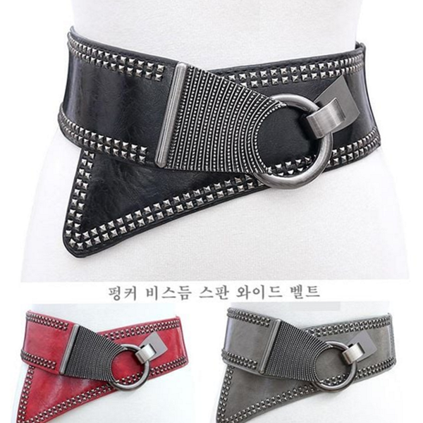 데일리 여성 벨트 가죽 여성 와이드 벨트 허리띠 코르셋 패션 - 상품 이미지