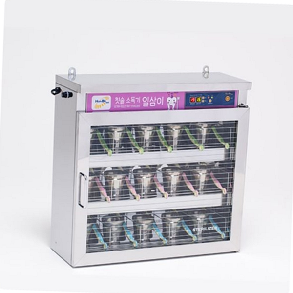 다인용 칫솔 살균기 어린이집 업소용 칫솔 살균기 스테인리스 벽걸이 3단