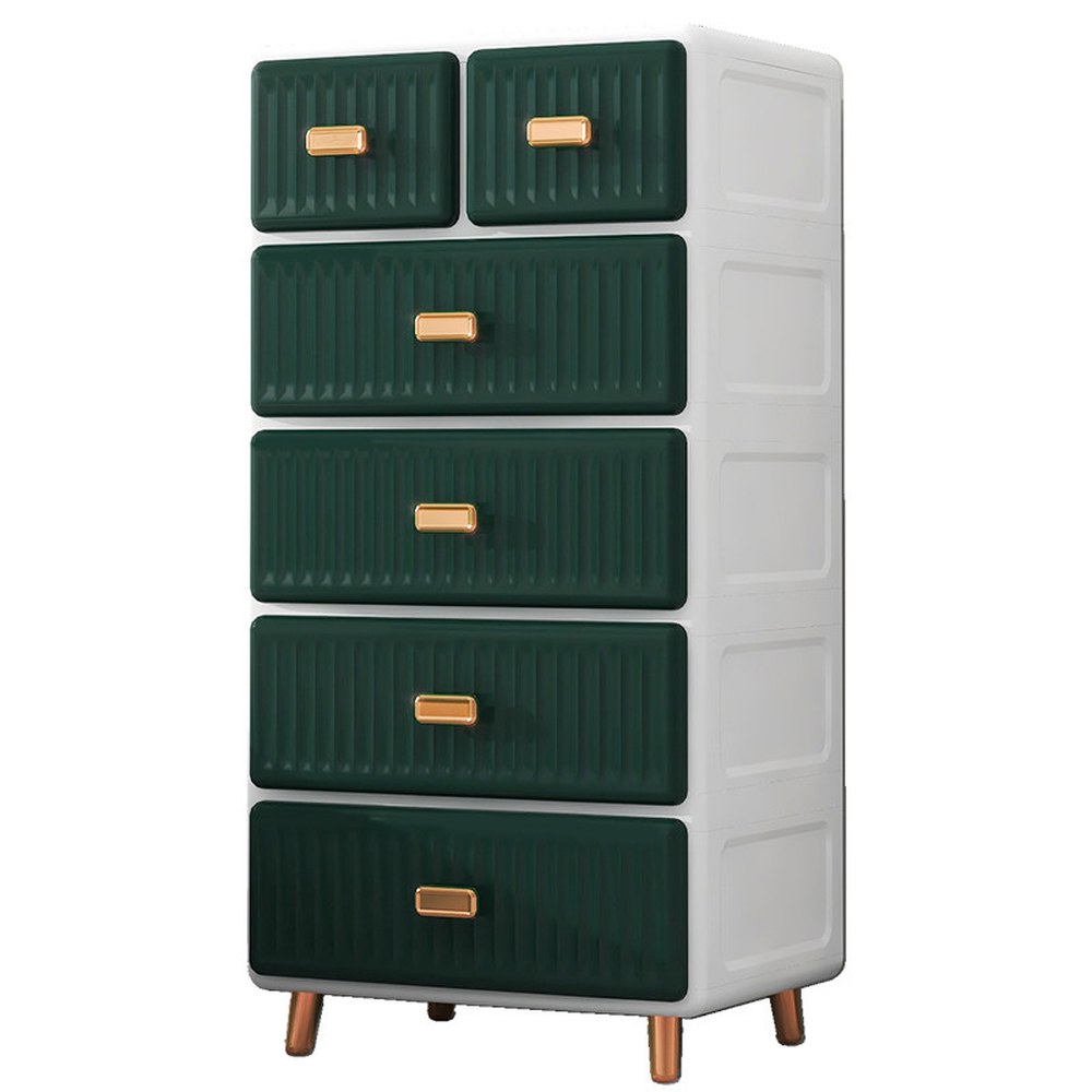 3단 화이트 1 심플화이트35CM볼륨 보관함 55CM 속옷서랍장 수납장 보관 팬티 다용도 칸칸이 조립하다 도금손잡이 정리함 모던 - 상세 이미지 2