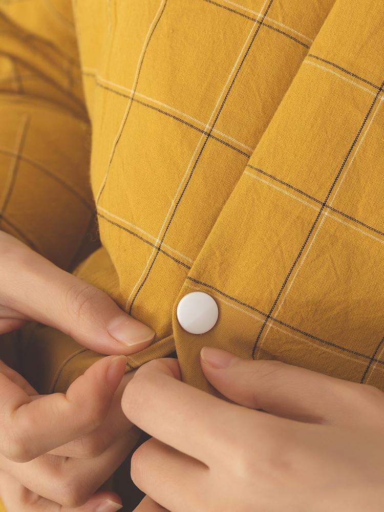 입는 담요 차박 경량 보온 블랭킷 교실 부드러운 사무실 블루 스몰 체크 베개 - 상세 이미지 5