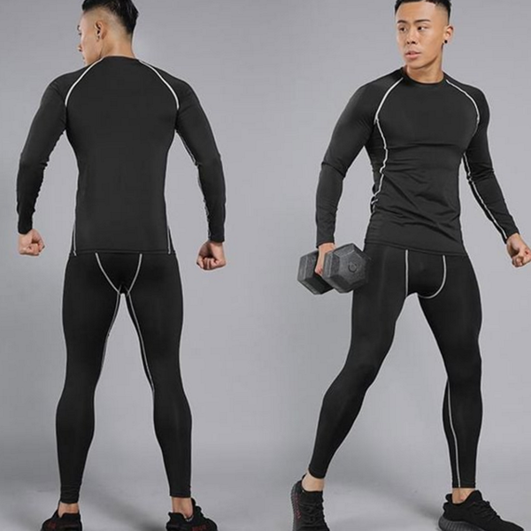 기능성 남성 트레이닝 스포츠 남성 헬스복 피트니스 런닝 상하세트 - 상품 이미지