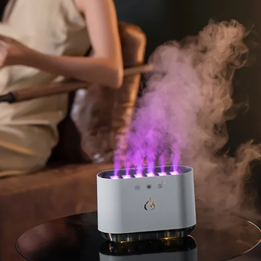올위버 불멍가습기 미니 벽난로 LED 무드등 사무실 탁상용 가습기 078