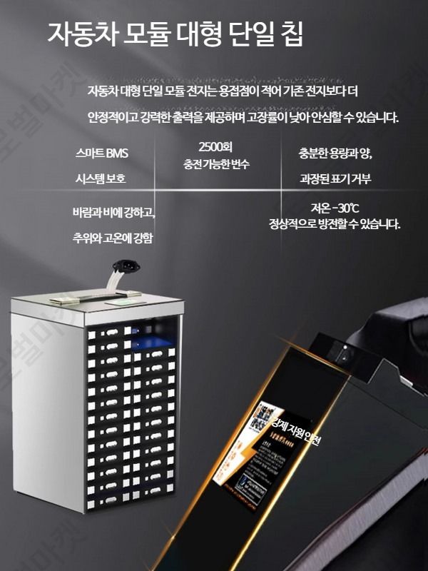 48V20AH배터리 전기차 교체용 충전용 대용량 고출력 - 상품 이미지