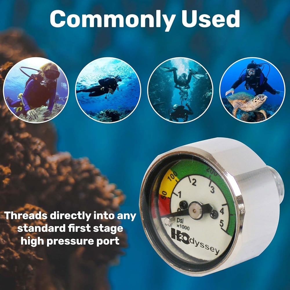 H2ODYSSEY 미니 PSI/BAR 버튼 게이지 - 상세 이미지 3