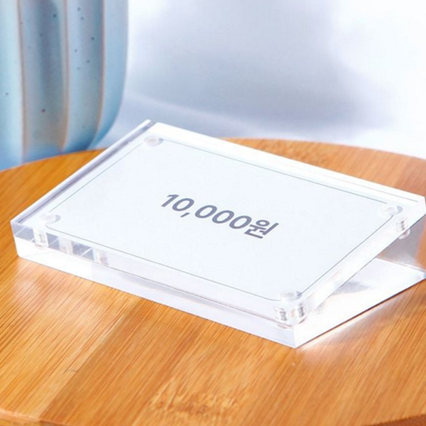 자석 경사형 메뉴판 투명 아크릴 가격표 탁상 - 상품 이미지
