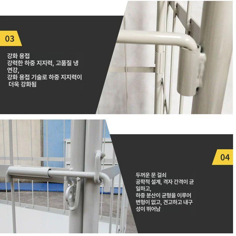 접이식 바스켓 카트 센터용 운반카트 물류 창고용 고하중 800 x 600x1450 3면 도어 없음 - 상세 이미지 3