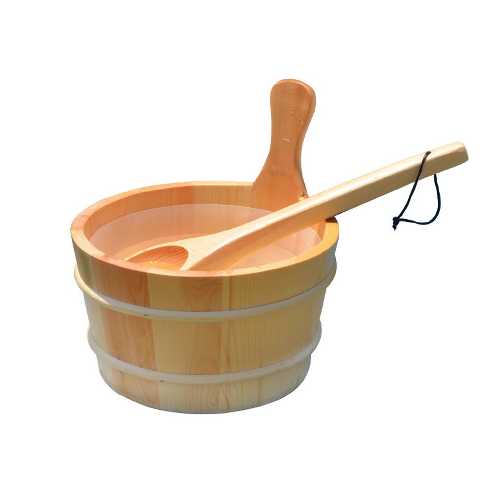 편백나무 라이너 히노끼 양동이 나무통 목욕탕 나무 바가지 목욕 사우나 찜질방 내심 - 상품 이미지