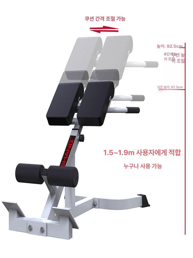 백 익스텐션 기구 피트니스 장비 대퇴이두근 운동 옆구리 펄화이트 - 상세 이미지 5