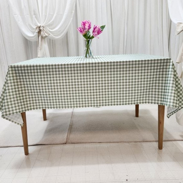 2인용 방수 식탁보 4인용 방수 테이블보 폴리에스터 생활 체크