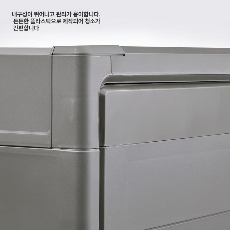 실내외 선반 수납 선반유닛 실외 도어수납장 실내 실외용 진회색 실내외 80 x 44x100cm - 상세 이미지 3
